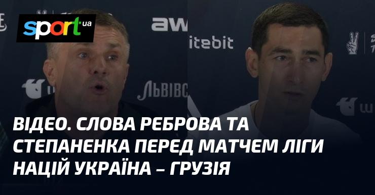 ВІДЕО. Виступи Реброва та Степаненка напередодні поєдинку Ліги Націй Україна - Грузія.