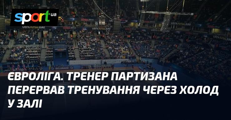 Євроліга. Головний тренер Партизана зупинив заняття через низьку температуру в спортзалі.